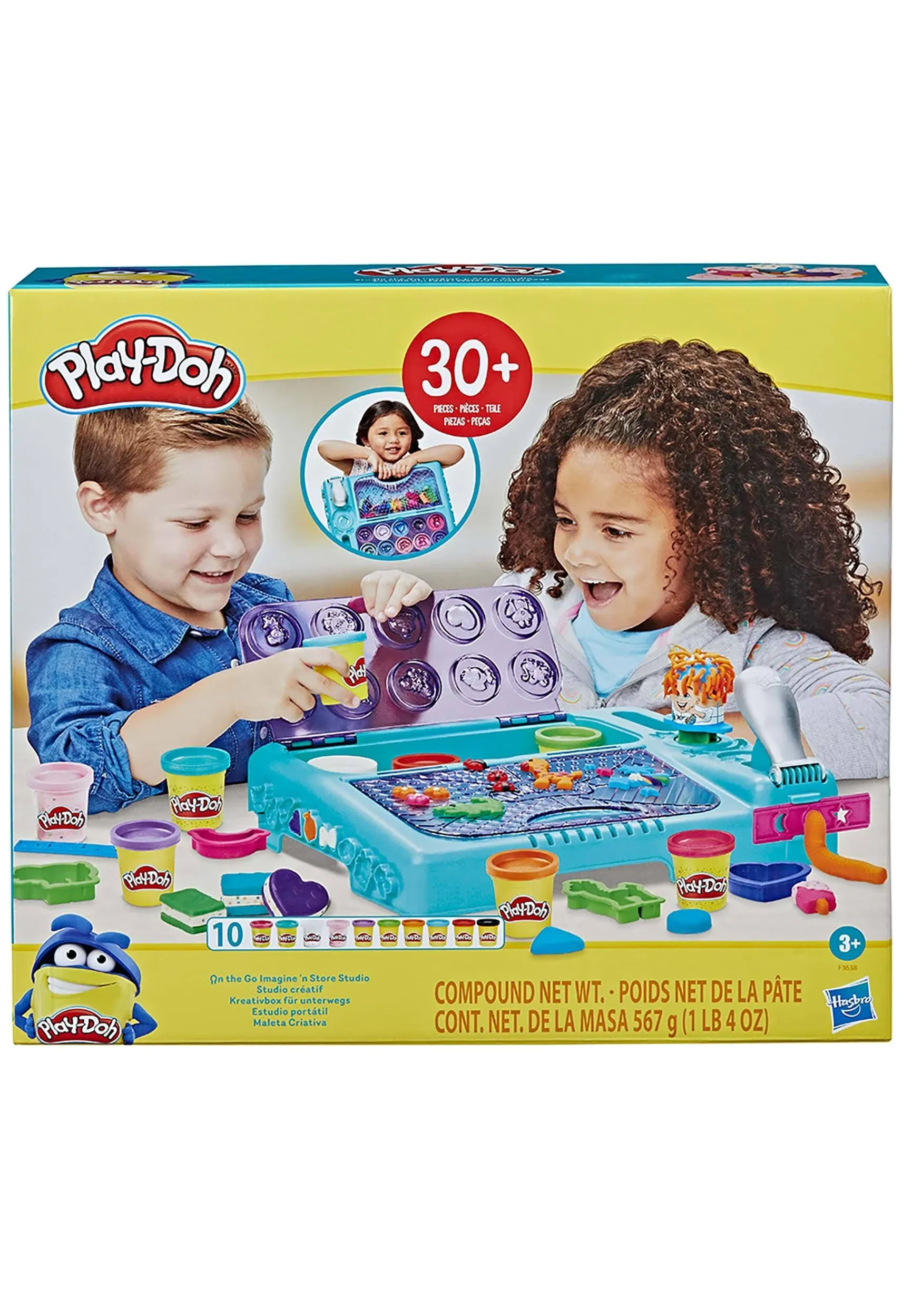 Play-Doh On the Go Imagine and Store Studio with Over 30 Tools and 10 Cans