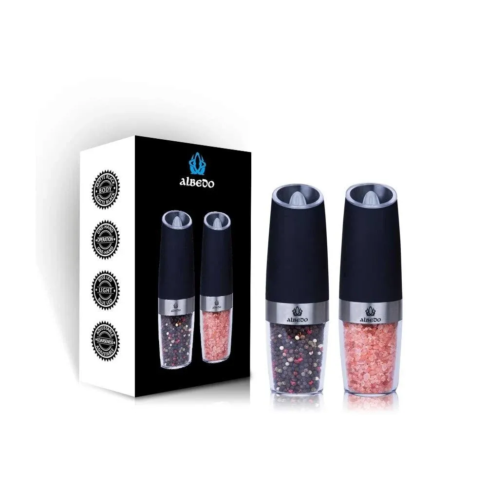 Albedo Gravity Electric Salt and Pepper Mill Set