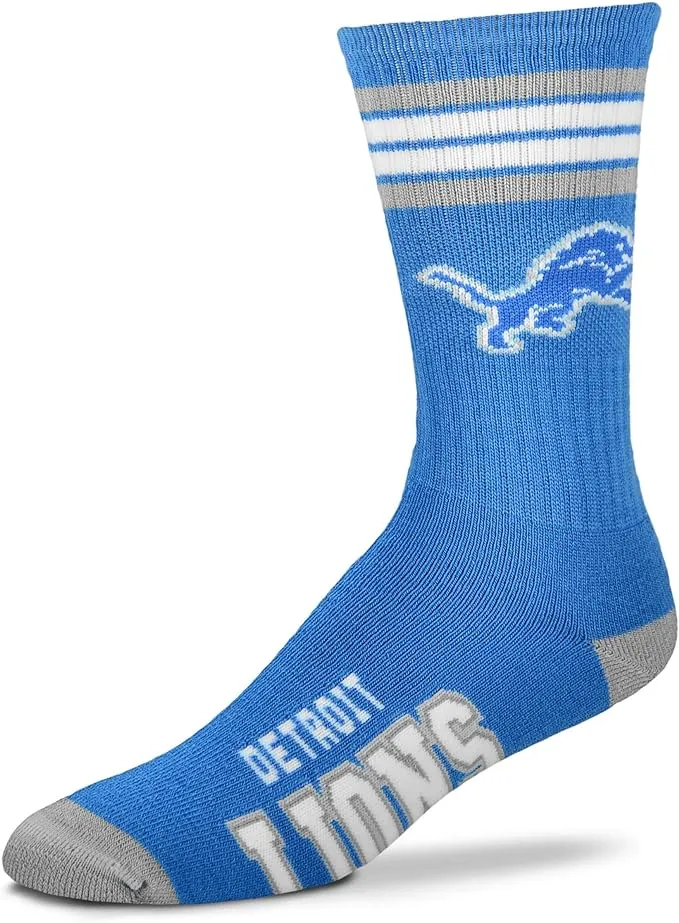 For Bare Feet Men's NFL 4-Stripe Deuce Performance Crew Socks