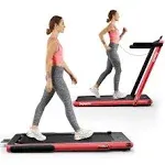 Goplus 2 in 1 Folding Treadmill 2.25HP Superfit Under Desk Electric Treadmill