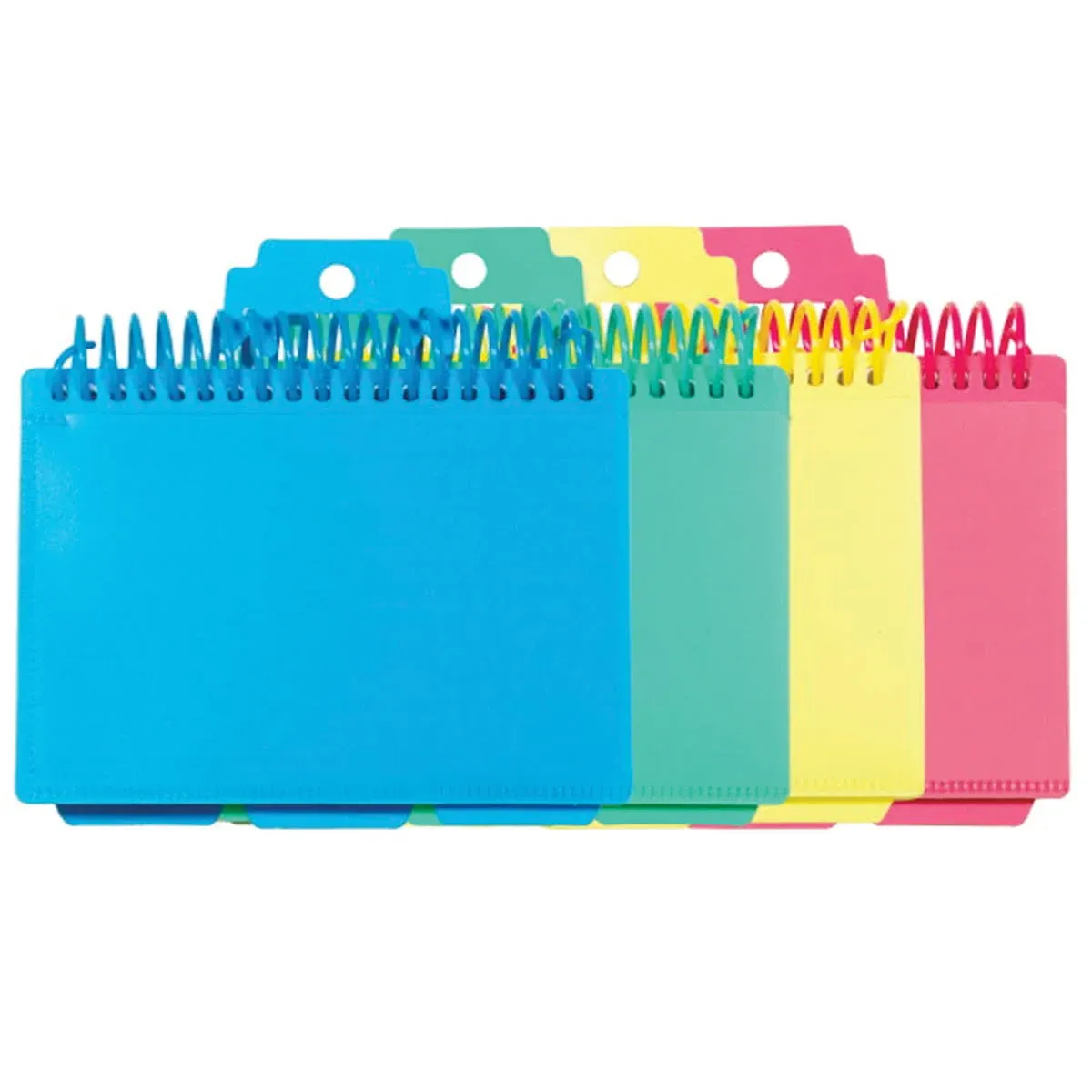 C-Line Spiral Bound Index Card Notebook with Index Tabs - Assorted Tropic Tones Colors, 1/EA, 48750