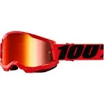 100% Strata 2 Everest Blue Mirror Lens Goggles