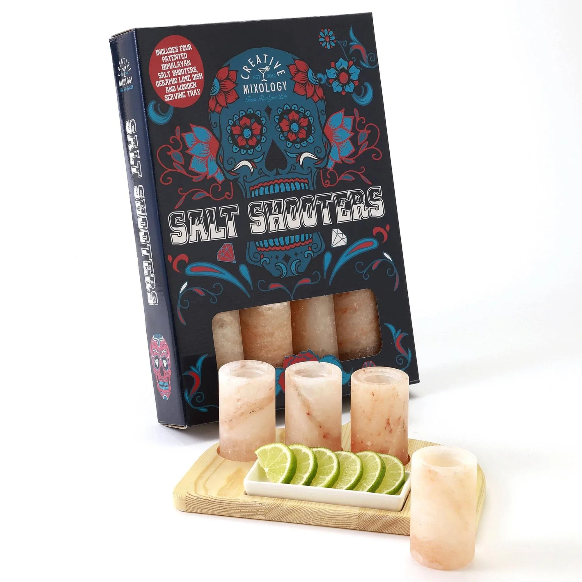 The Spice Lab Tequila Shot Glasses - Pink Himalayan Salt Tequila Shot Glasses - 4 ...