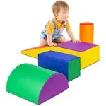 Best Choice Products 5-Piece Kids Climb & Crawl Soft Foam Block Playset Structures for Child Development - Treats