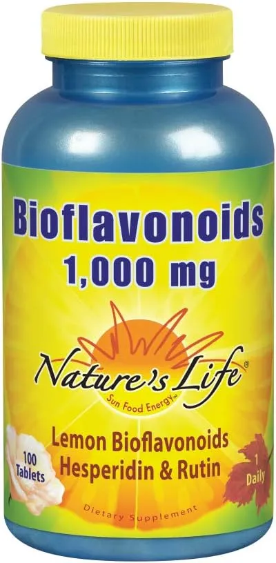 Nature's Life Lemon Bioflavonoids 1000 | Flavonoid Antioxidant Complex with Hesperidin and Rutin | 100 Tabs