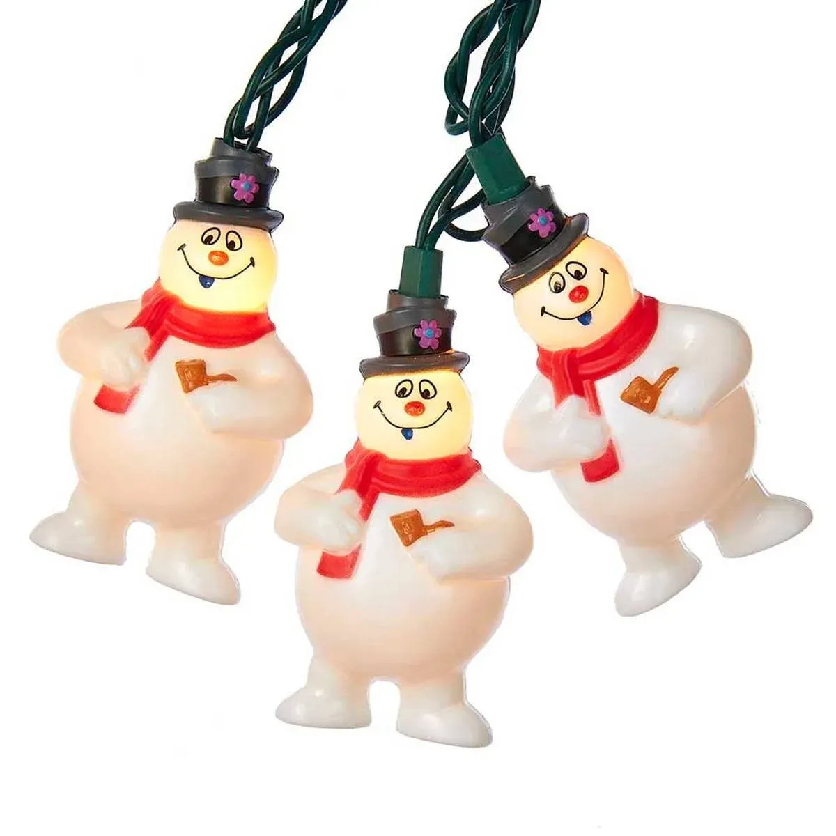 10 Light Frosty The Snowman Light Set In Multicolored