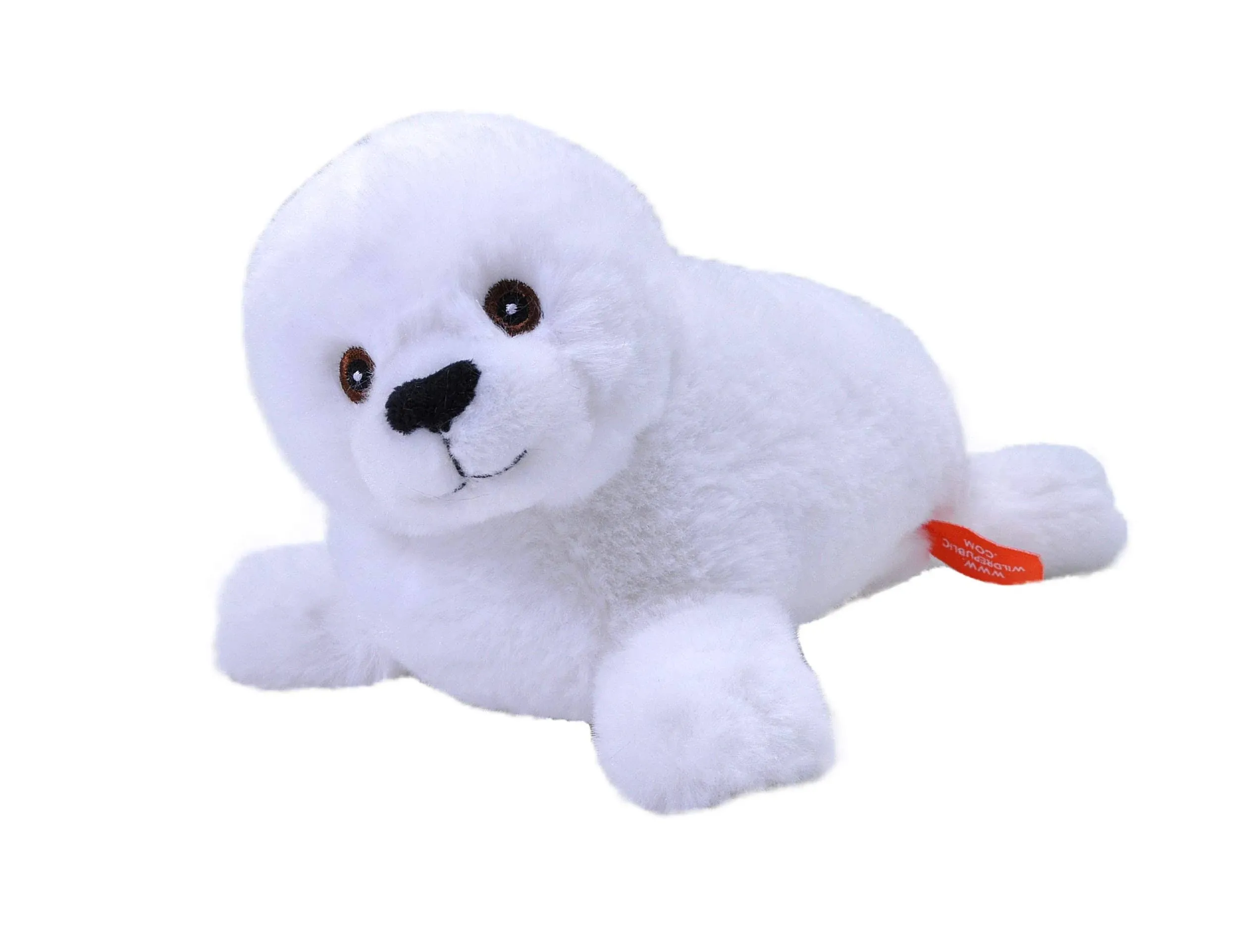 Wild Republic EcoKins Mini Harp Seal Pup Stuffed Animal 8 inch, Eco Friendly Gifts for Kids, Plush Toy, Handcrafted Using 7 Recycled Plastic Water Bottles