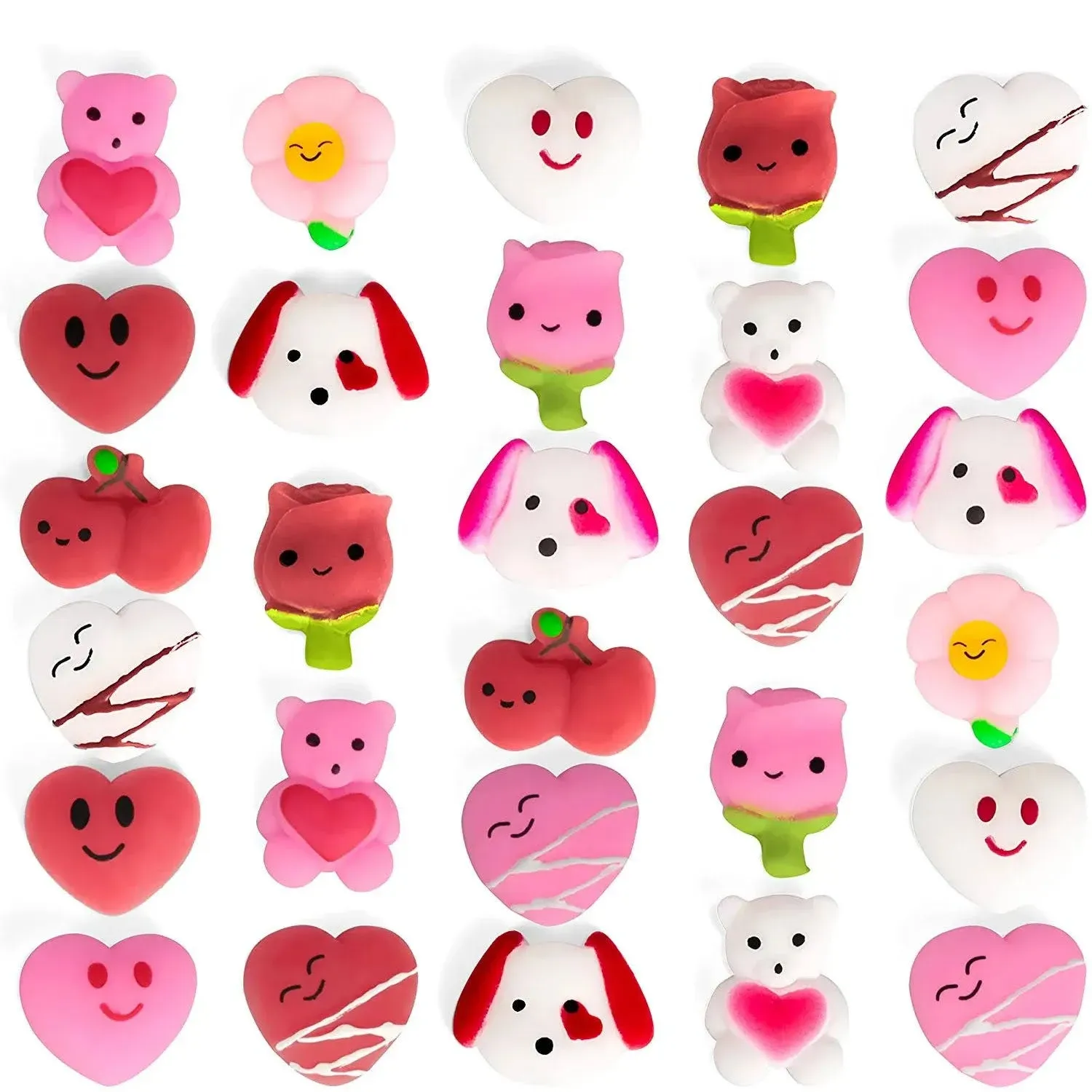 Syncfun 28 Pcs Valentines Mochi Squishy Party Favors for Kids Classroom Exchange