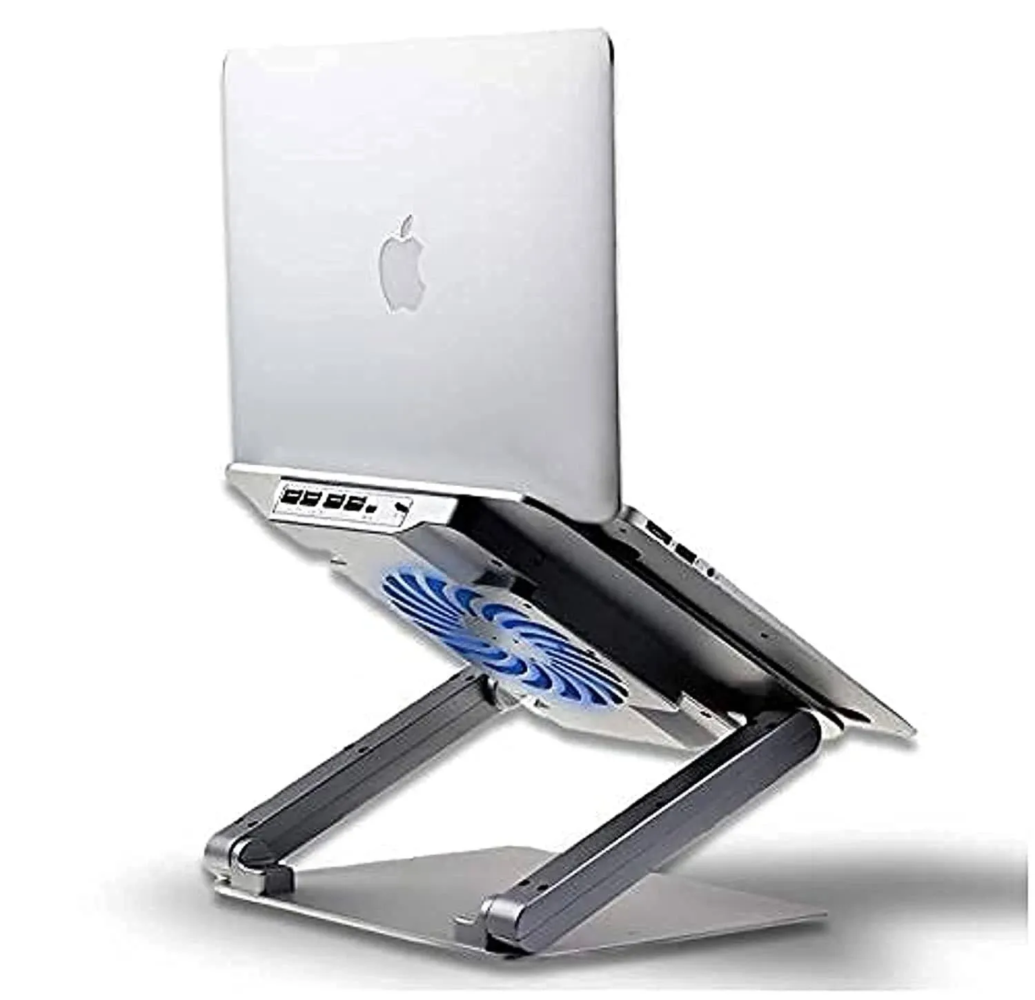 Height Viewing Angle Adjustable Laptop Stand Riser with Cooling Fan and 4 USB Hub, Tablet Stand Compatible with IPAD,/IPAD PRO,E-Book, Laptop/Notebook Office Desk Stand Mount Workstation