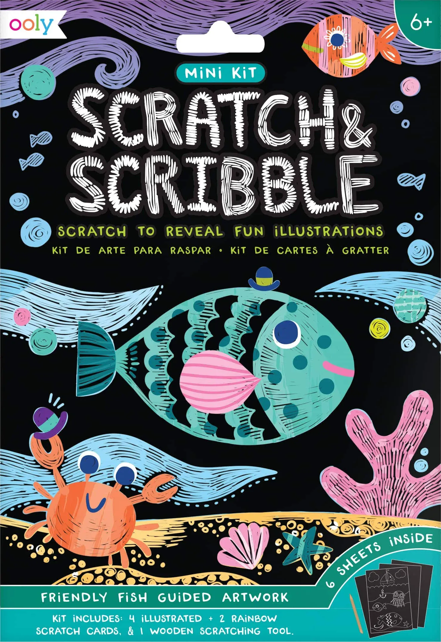 Scratch & Scribble Mini Kit - Friendly Fish