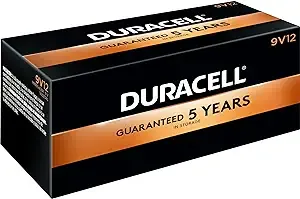 Duracell - CopperTop 9V Alkaline Batteries - long lasting, all-purpose 9 Volt battery for household and business - Pack of 12