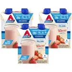 Atkins Gluten Free Protein-Rich Shake, Strawberry, Keto Friendly, 3/4ct Packs