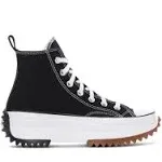 Converse Run Star Hike Hi Sneakers, Black/White/Gu<wbr/>m, 10 US Women/8.5 US Men