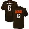 Kids' Youth Boys Baker Mayfield Brown Cleveland Browns Mainliner Player Name Number T-shirt