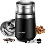 Silent Electric Coffee Grinder - Coffee Bean Grinder with Stainless Steel Bowl