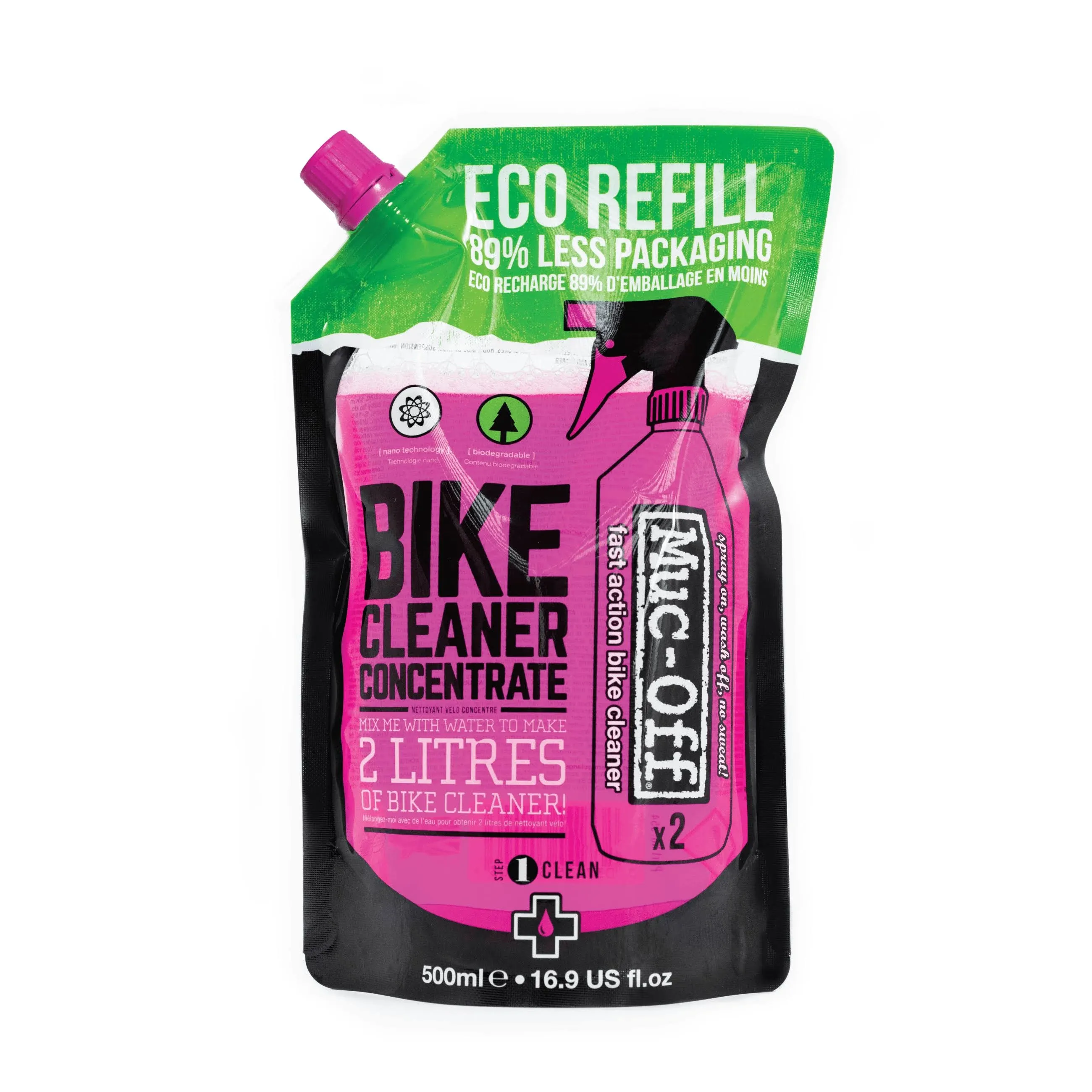 Muc-Off Nano Tech Biodegradable Motorcycle Cleaner 500ml Refill