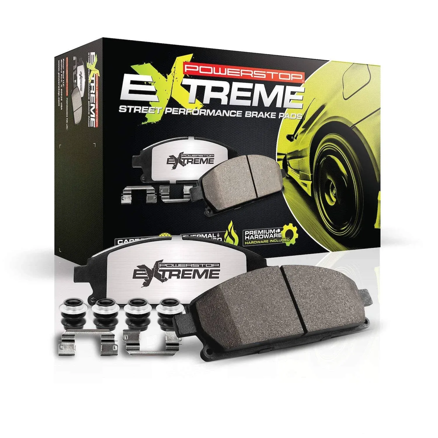 PowerStop® Z26-1291 - Z26 Extreme Street Performance Carbon-Fiber Ceramic Front Brake Pads