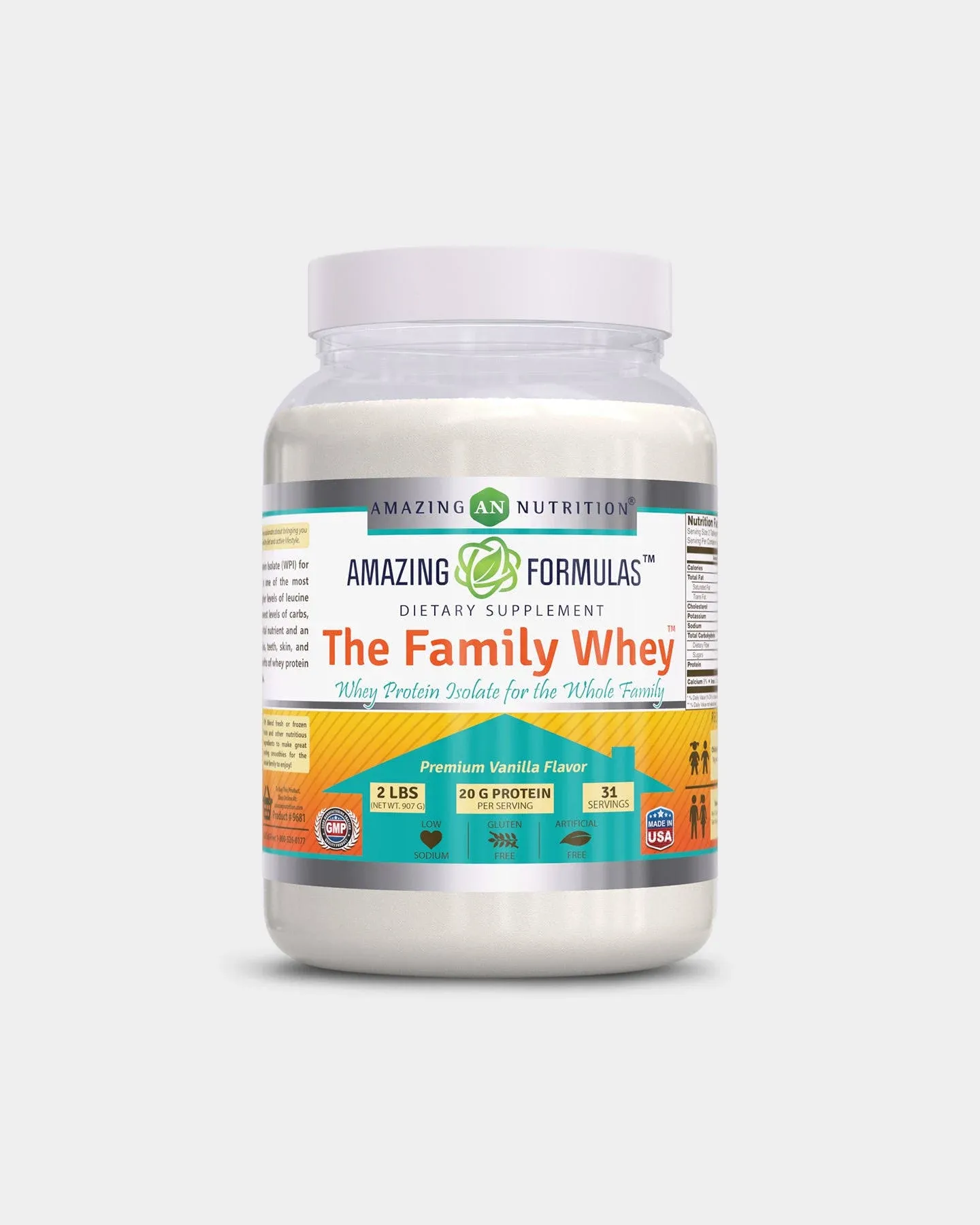 Amazing Formulas The Family Whey Protein Isolate Vanilla 2 lbs