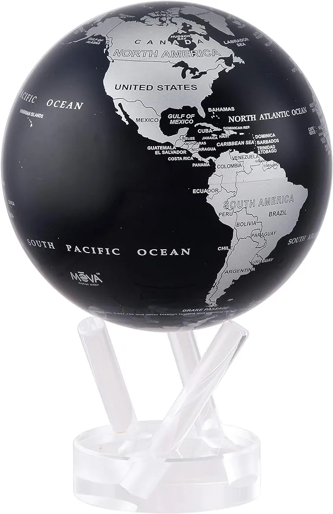 MOVA Globe Metallic Black and Silver 4.5"