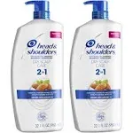 Head and Shoulders Shampoo and Conditioner 2 in 1 Anti Dandruff Treatment Dry Scalp Care 32.1 fl oz Twin Pack