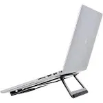 Aluminum Portable Foldable Laptop Support Stand for Laptops up to 13&#034;, Black