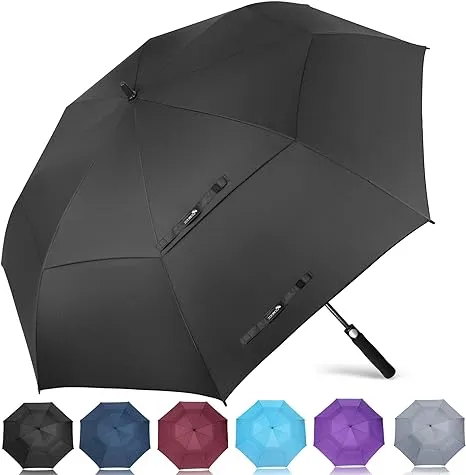 ZOMAKE Large Golf Umbrella Golf Automatic Open Double Canopy Vented Oversize Men Golf Umbrellas for Rain