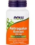 Now Astragalus Extract, 500 mg, Vegetarian Capsules - 90 count