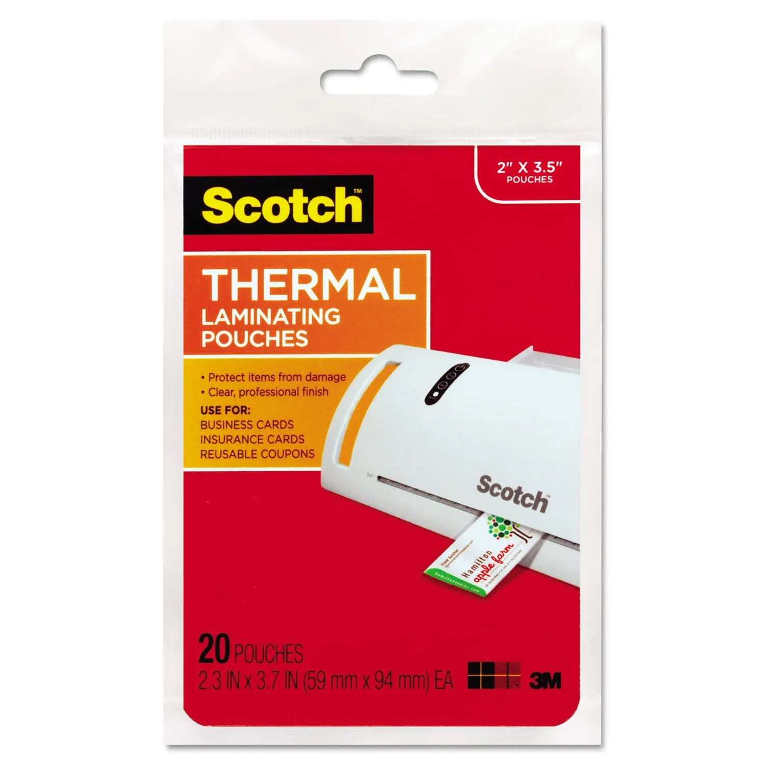 Scotch Thermal Laminating Pouches Premium Quality, 5 Mil Thick for Extra Protect