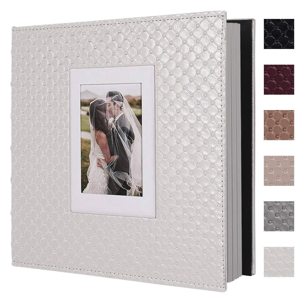 60 Pages Diy Scrap Book Photo Album 4x6 5x7 8x10 Pictures Pu Leather Cover Weddi