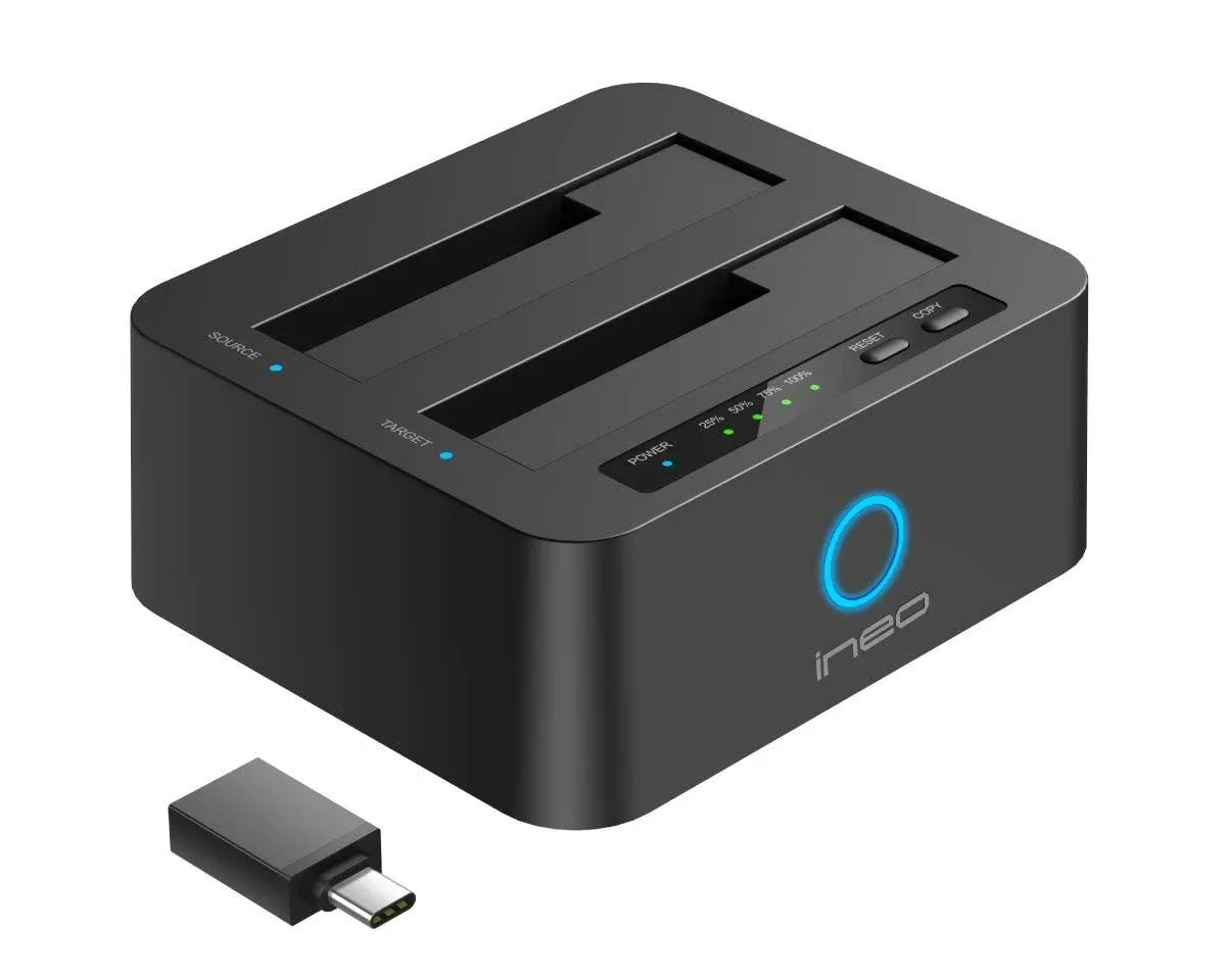 ineo USB 3.1 Gen1 to SATA 2.5&#034; or 3.5 inch T3527VIII - Clone dock 