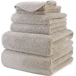 POLYTE Oversize, 60 x 30 Quick Dry Lint Free Microfiber Bath Towel Set, 6 Piece 855213008929 | eBay