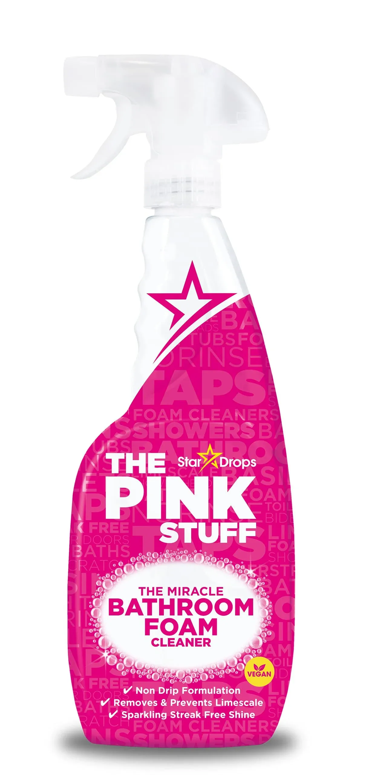 Stardrops - The Pink Stuff - Miracle Bathroom Foam Cleaner 750ml - Baths, Tiles, Soap Scum, Limescale, Streak Free