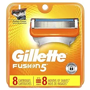 Gillette Fusion5 Razor Refills for Men, 4 Razor Blade Refills