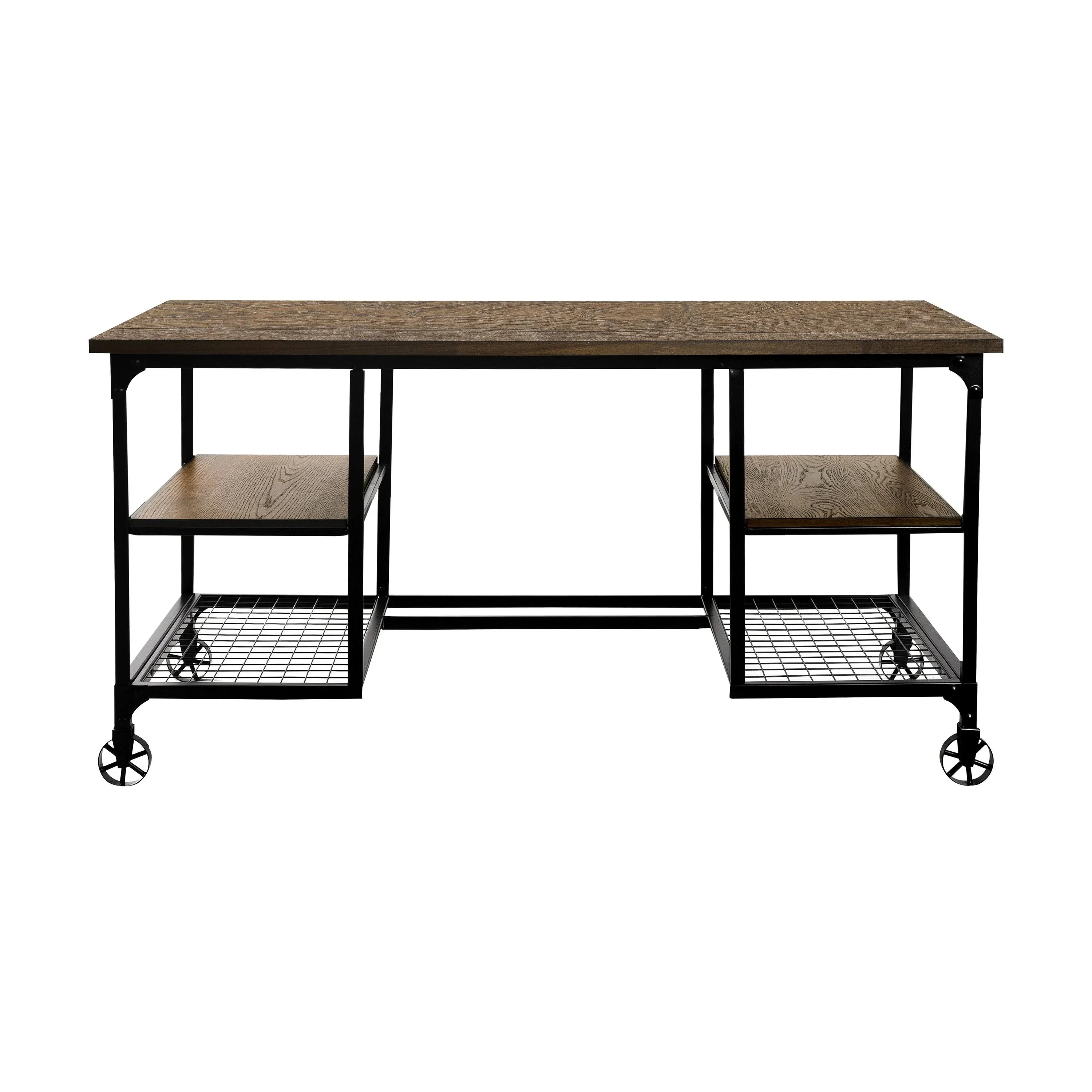 Lexicon Millwood Metal Writing Desk in Pine