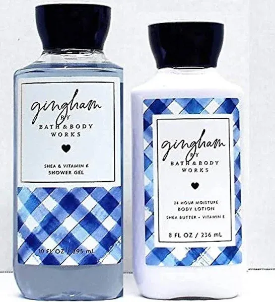 Bath & Body Works Gingham Duo Gift Set - Body Lotion & Shower Gel - Full Size