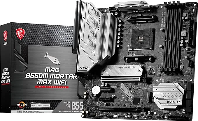 MSI Mag B550M Mortar Max WiFi AM4 Micro-ATX Motherboard