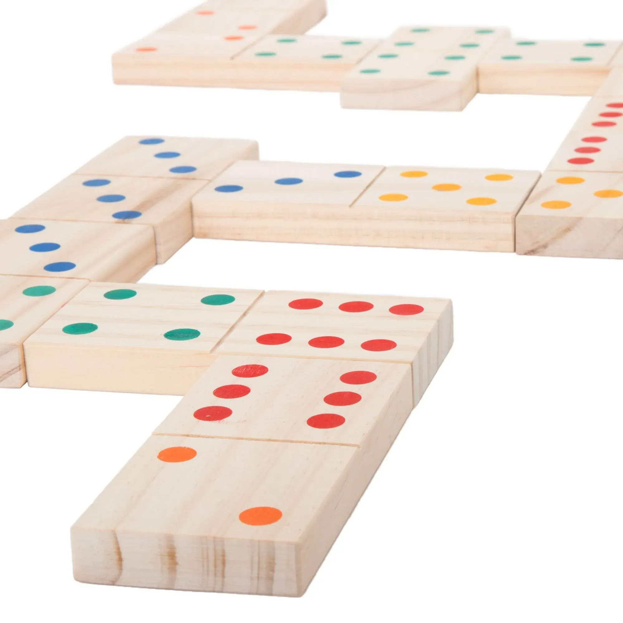 Hey! Play! Giant Wooden Dominoes Game Set 28 Piece