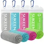 4 Pack Cooling Towel (40&#034;X12&#034;),Ice Towel,Soft Breathable Chilly Towel,Microfib<wbr/>e