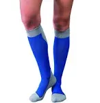 Jobst Sport 20-30 mmHg Knee High Socks / Large / Blue/Gray