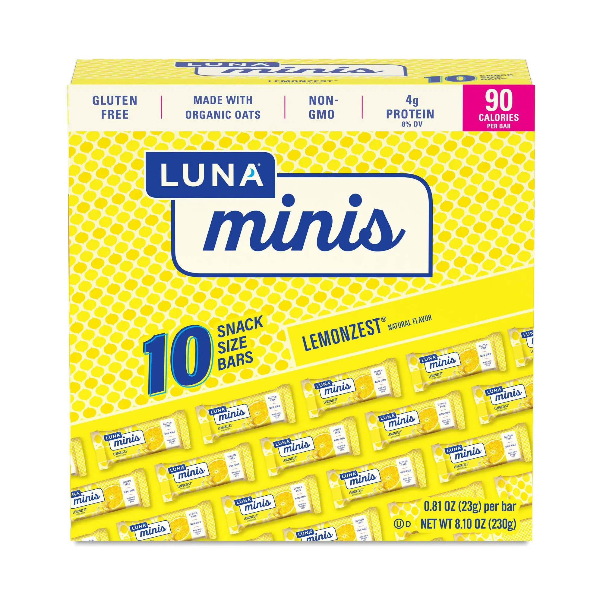 Luna Snack Size Bars, Lemonzest, Minis 10 ea