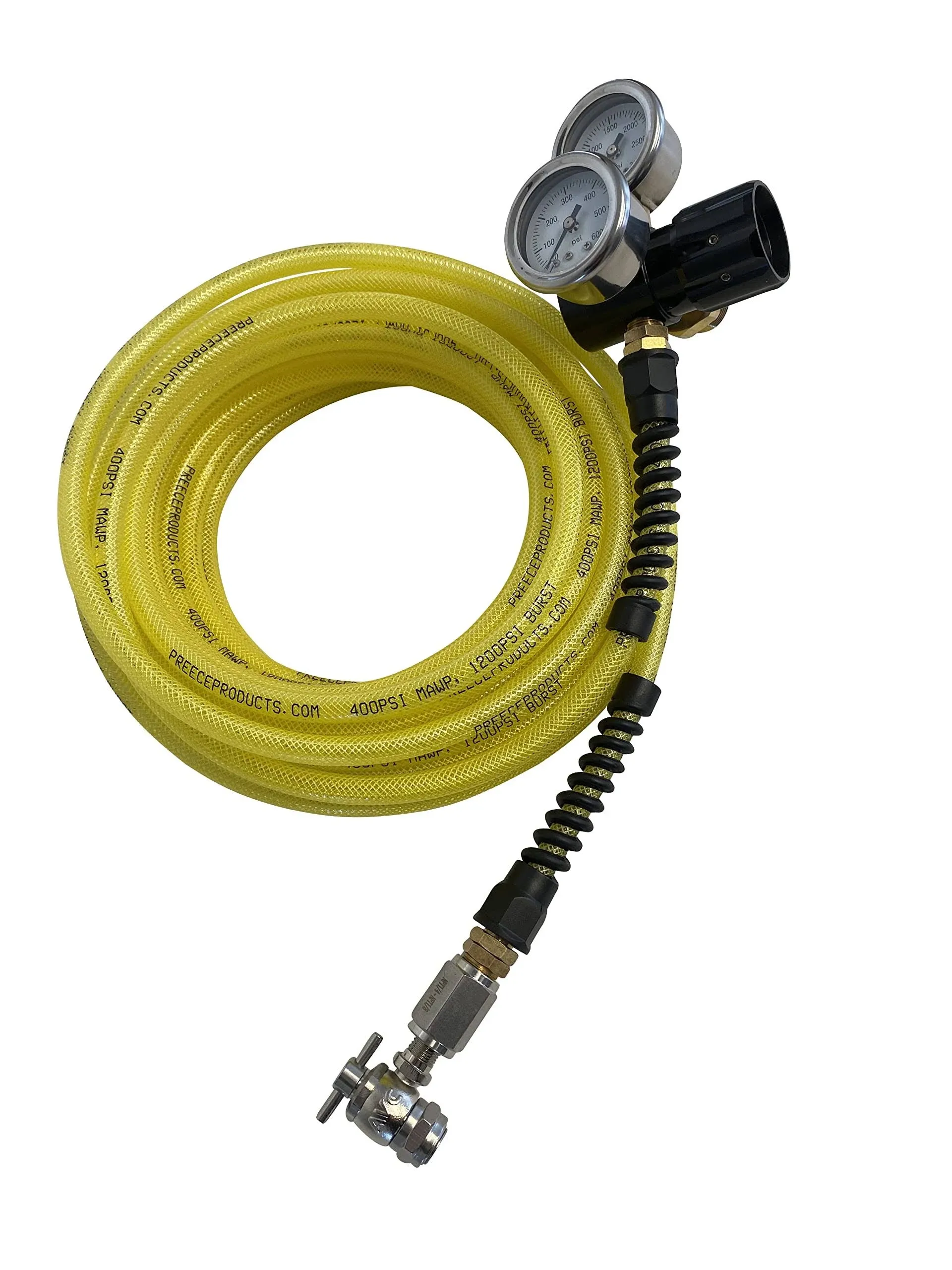 Nitrogen Regulator Shock & Tire Kit 30' Hose 0-475 PSI No Loss Chuck Tool Fox ...