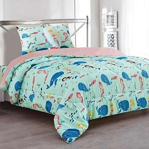 Sapphire Home Kids Boys Girls Teen Comforter Set w/Sham &amp; Decorative Toy Pillow.