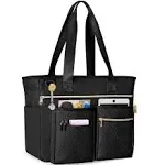 Fasrom Teacher Tote Bag for Work Women, Large Utility with Black 