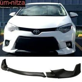 Fits 14-16 Toyota Corolla Base L LE Sport Style 3PCS Front Bumper Lip Bodykit PU