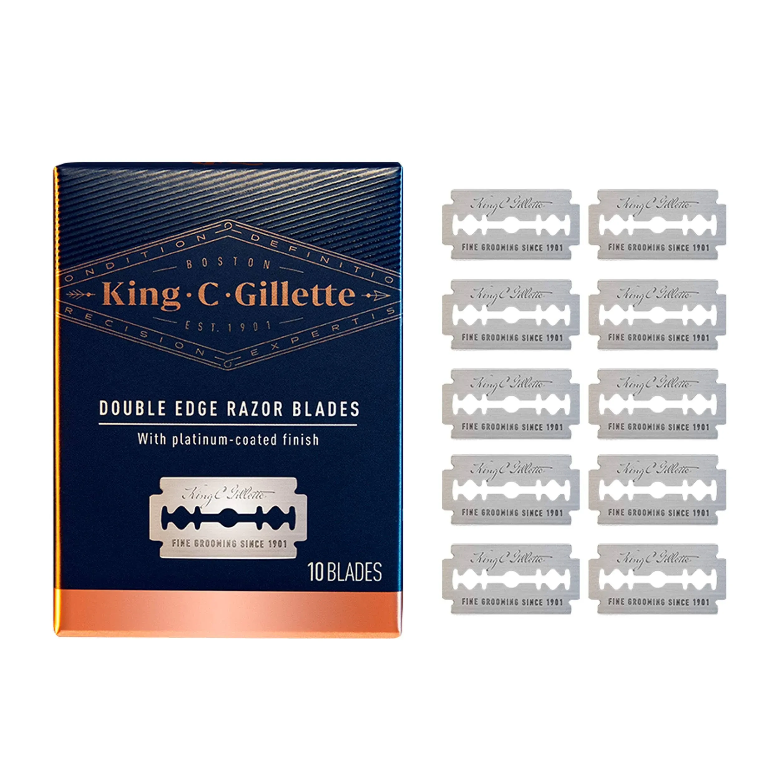 MenS Double Edge Safety Razor Blades, 10 Refills