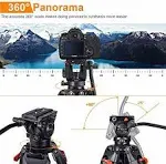 Heavy Duty Tripod Professional Video Tripod Aluminium 72inch with 360 Degree Fluid Head for Canon Nikon DSLR Camcorder Cameras