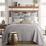 Mills Waffle Grey Full/Queen Quilt Set - Levtex Home