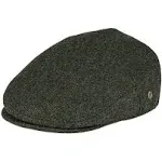 Men's Herringbone Wool Blend Flat Ivy Newsboy Hat