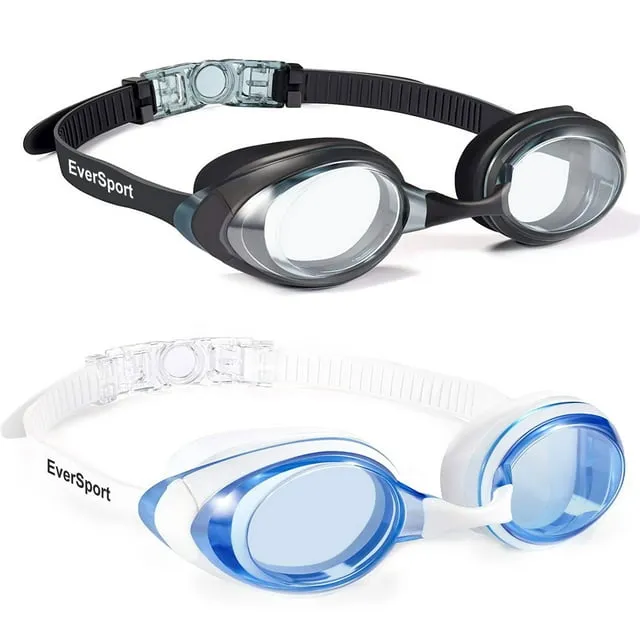 EverSport Swim Goggle for Adult Youth Swimming Goggles Anti-Fog No Leak Water Pool Glasses with 3 Nose Pieces