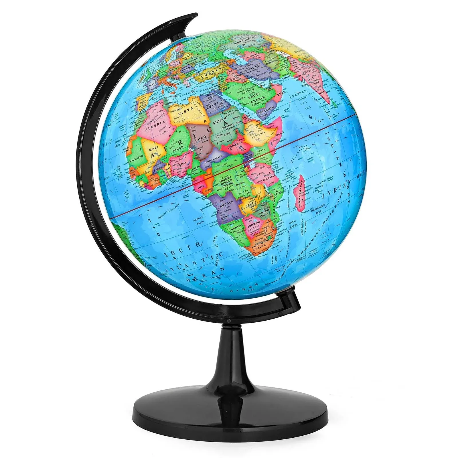 World Globe with Stand, 13&#034; Desk Classroom Decorative Globe.  Last One In Stock